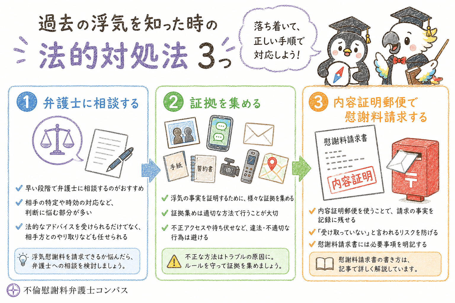 ５章　過去の浮気を知った時の法的対処法３つ